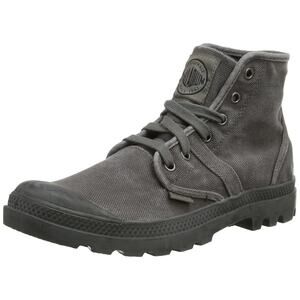 Palladium Pallabrouse High Top Cotton Canvas Boots Lace Up Metal Black 11